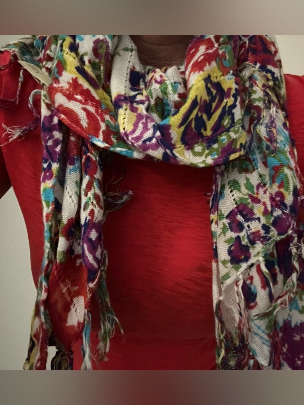 Anthropologie, Pins and Needle, Bohemian Aesthetic Scarf, belted wrap, shawl